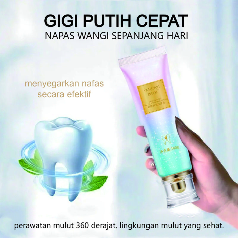 Niacinamide Whitening Toothpaste Pasta Gigi Pemutih Penghilang Karang Gigi Pemutih Gigi Kuning Pasta Gigi Probiotik Cegah Kerusakan Gigi 100g 3