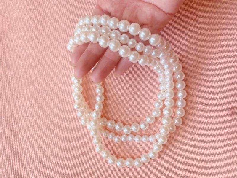 Chuỗi ngọc trai, dây chuyền chuỗi hạt ngọc trai nhân tạo cho bé mặc bà ba, áo dài