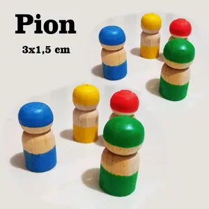 Pion untuk berbagai mainan papan (8pcs)
