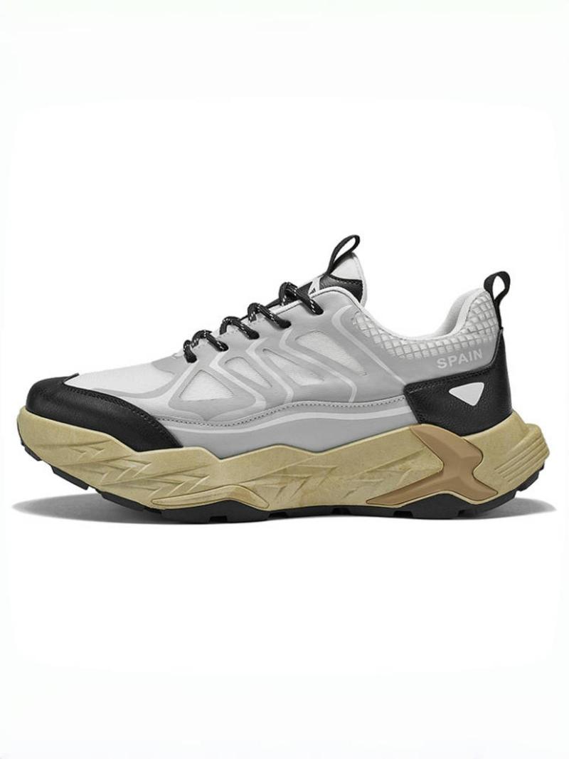 Product Introduction of Men's Sporty Lace Up Low Top Sneakers, Casual Breathable Comfortable Running Shoes, Non-slip Sports Shoes for Climbing, Gym Workout, Cross Training, Closed 9