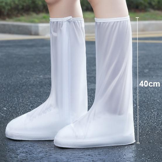 Ủng Bọc Giày Đi Mưa Chống Nước Chống Trượt Cao Cấp Cổ Cao Có Khóa Kéo Tiện Dụng Kiểu Dáng Thời Trang 2