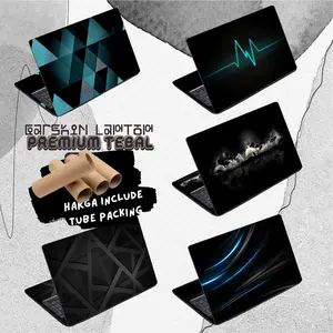 Garskin Laptop Anti Gores Geometris Hitam Elegant Premium Full set 10 12 13 14 15 Inch Universal Untuk Semua Tipe Laptop