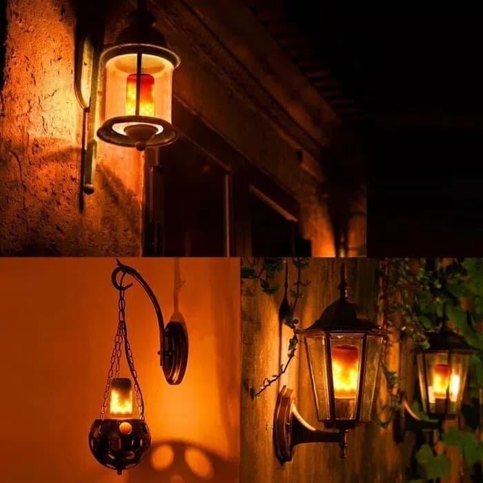 Lampu dekorasi api 9 watt lampu api berkobar ketika dinyalaka - lampu api 2