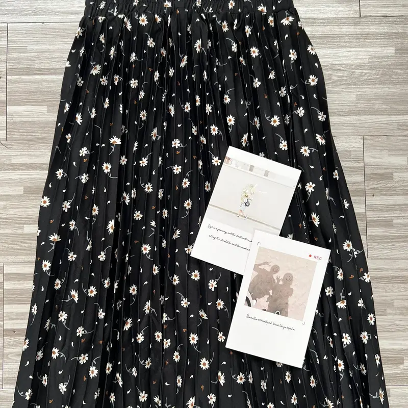 Skirt Plisket Bunga Wanita Korea / Ro Bawahan k Hyget Premium Allsize Dewasa A-Line Fit Motif 6