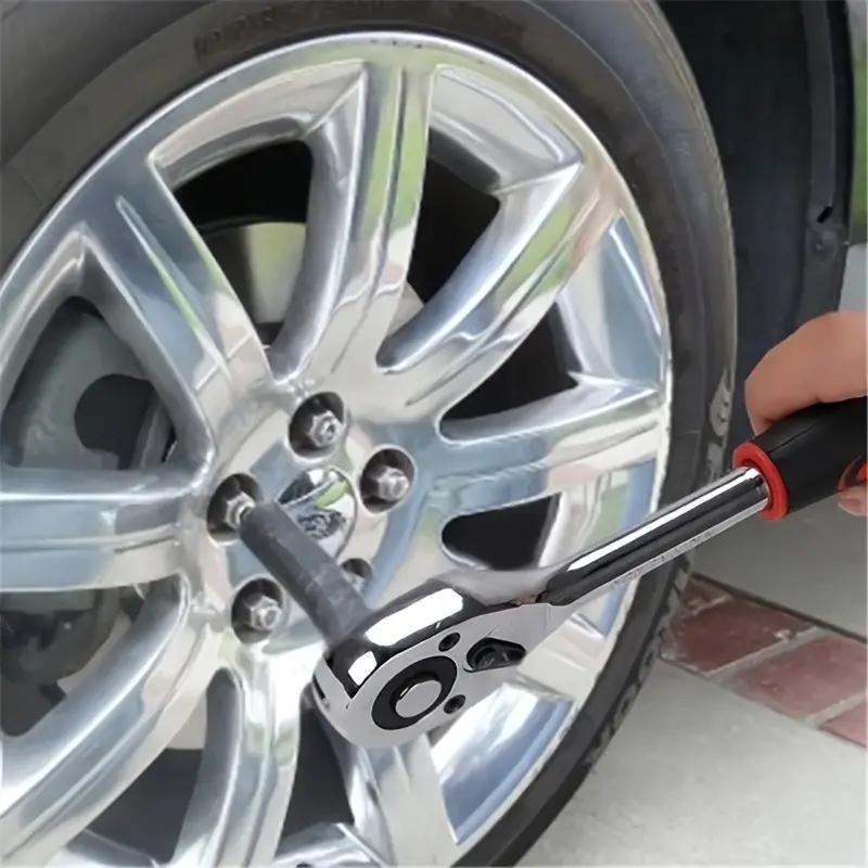 1/4 Inch Multifunctional Ratchet Wrench, 1 Count Quick Release Telescopic Ratchet Socket Wrench Tool, Ratchet Handle Wrench Repair Tools, Hardware, Portable 8