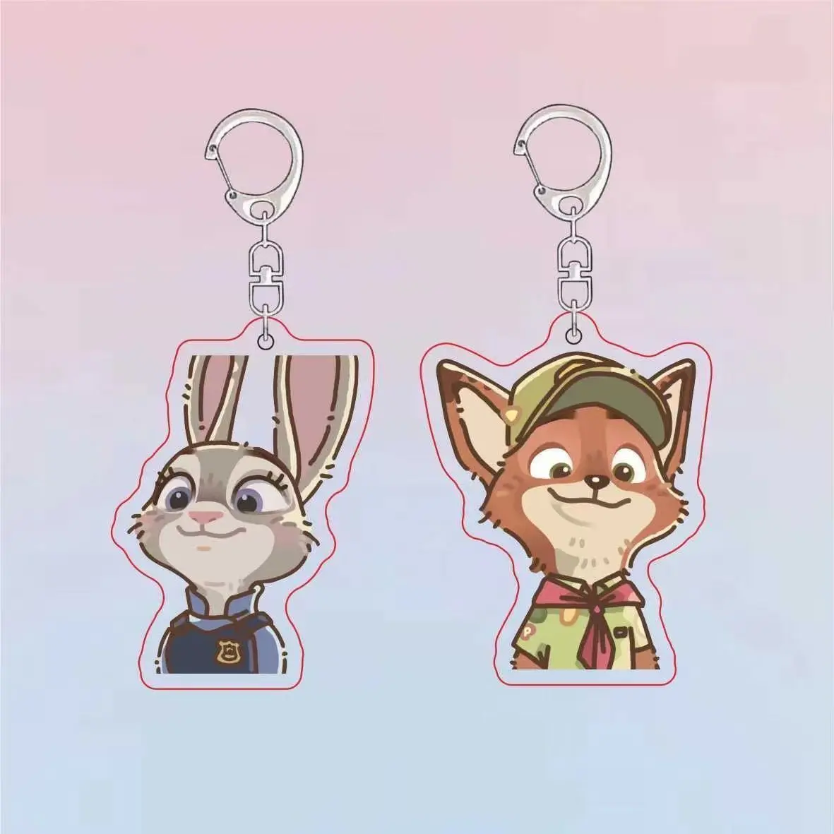Móc Chìa Khóa Zootopia, Mặt Dây Chuyền Ba Lô Cặp Đôi Ins, Thiết Kế Judy Nick, Phong Cách CP Dễ Thương, Quà Tặng Dopamine Cho Bạn Trai