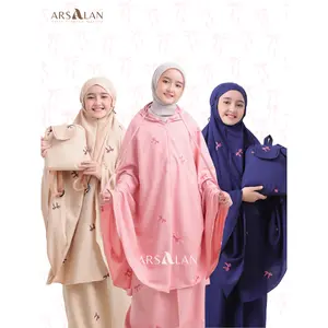 Arsalan - Mukena Anak Tas Ransel Katun Mikro Bordir 2in1 travel 2-12 tahun | Coquette Series