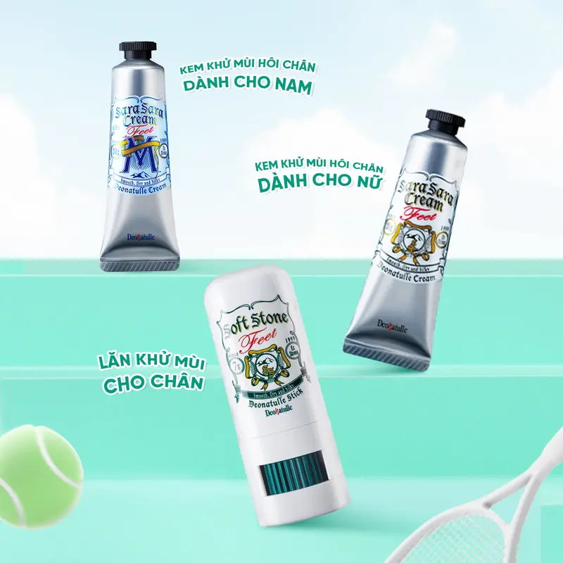Kem Khử Mùi Kháng Khuẩn Cho Chân Deonatulle Sara Sara Cream For Feet 30G 7