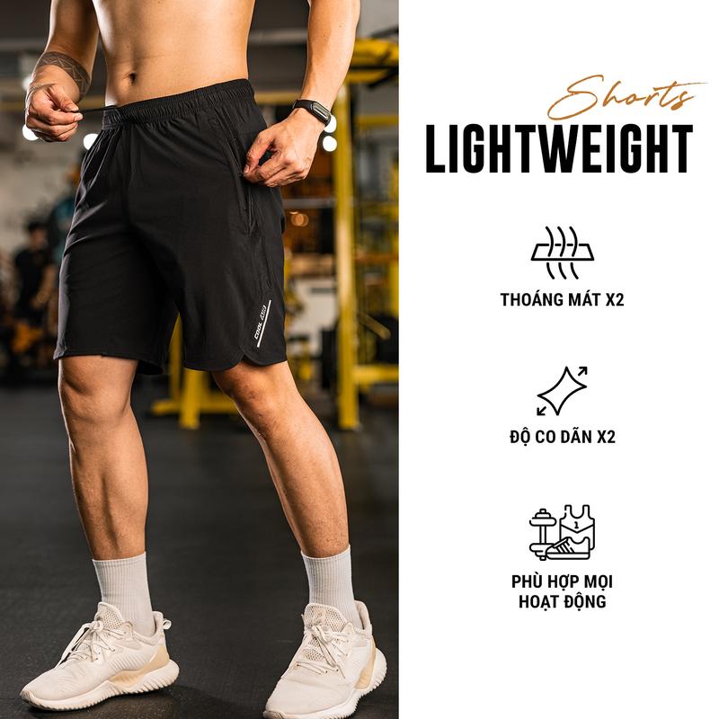  Quần short nam TORANO vải gió thể thao đục lỗ sườn BW600 Sport Tập Thể Dục 