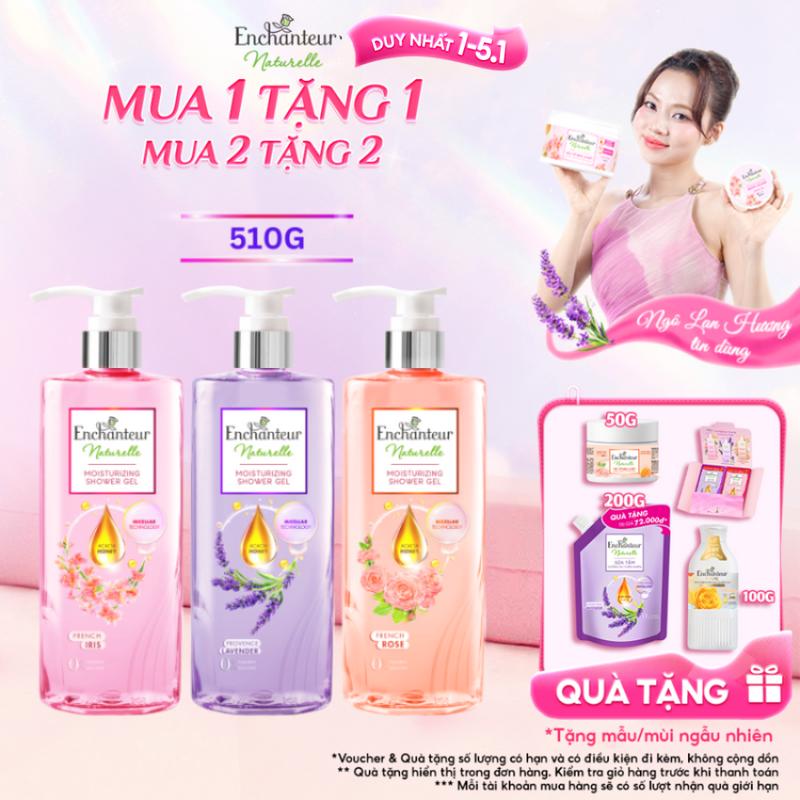   DUY NHẤT 1-5.1 Sữa Tắm Chăm Sóc Da Hương Tự Nhiên Enchanteur Naturelle Hương Hoa Lavender  Iris 510g  Chai 