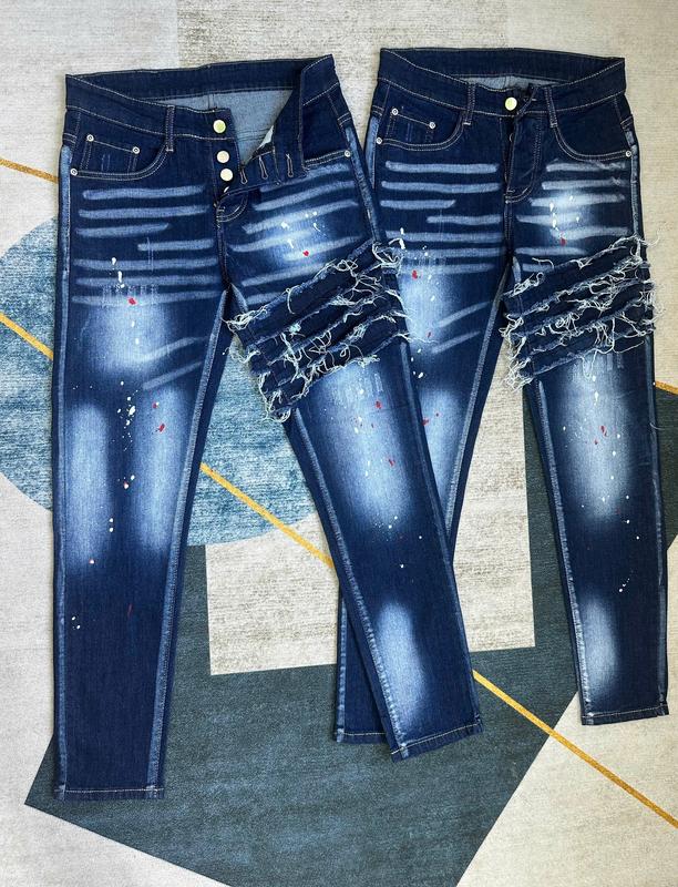 QUẦN JEANS XANH NAM DÀI CO GIÃN 4 CÚC, QUẦN BÒ RÁCH BỤI PHẨY SƠN MÀU TẠO KIỂU 2 BÊN ĐẸP , FORM CHUẨN TÔN DÁNG CHUẨN HÀN Denim Menswear Pants Có Túi