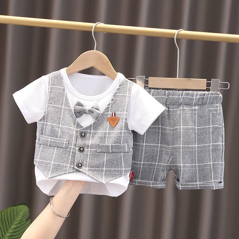 Quần Áo Trẻ Em Bé Trai Chính Hãng Style Hàn Quốc Công Tử Có Nơ, Cà Vạt Bảnh Bao Đi Tết Dự Tiệc Thôi Nôi Sinh Nhật Cho Bé 2