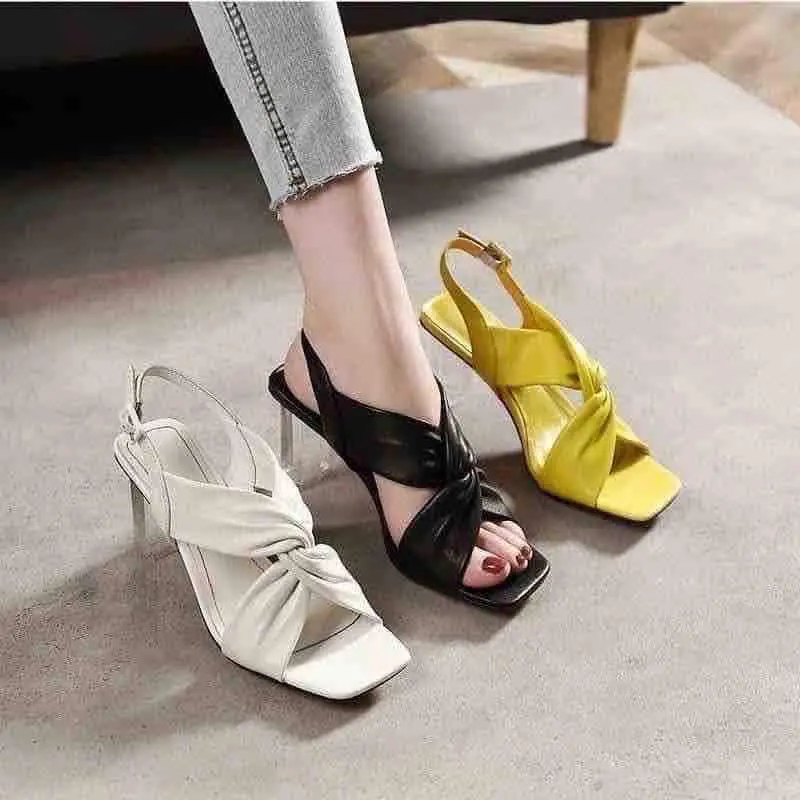 Sandan quai soắn gót trong đủ size 32-45 Mũi vuông