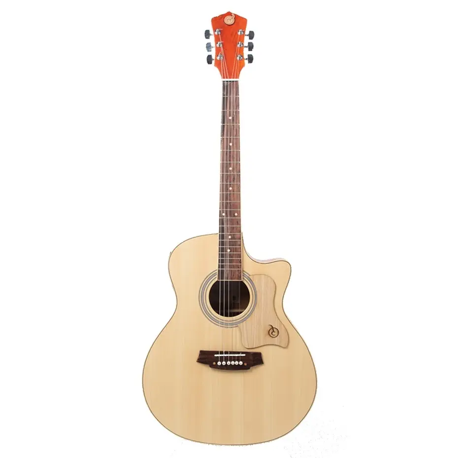 Gitar Akustik Elektrik Mandalika De Ticco Series DTS-01TY-NT Tuner LC, Include Softcase, dan Senar Cadangan