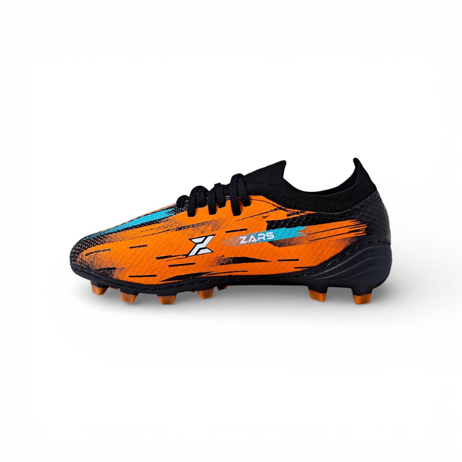 Zars - Sepatu Sepak Bola Nova Zenixspeed FG Black/Cyan/Orange Original