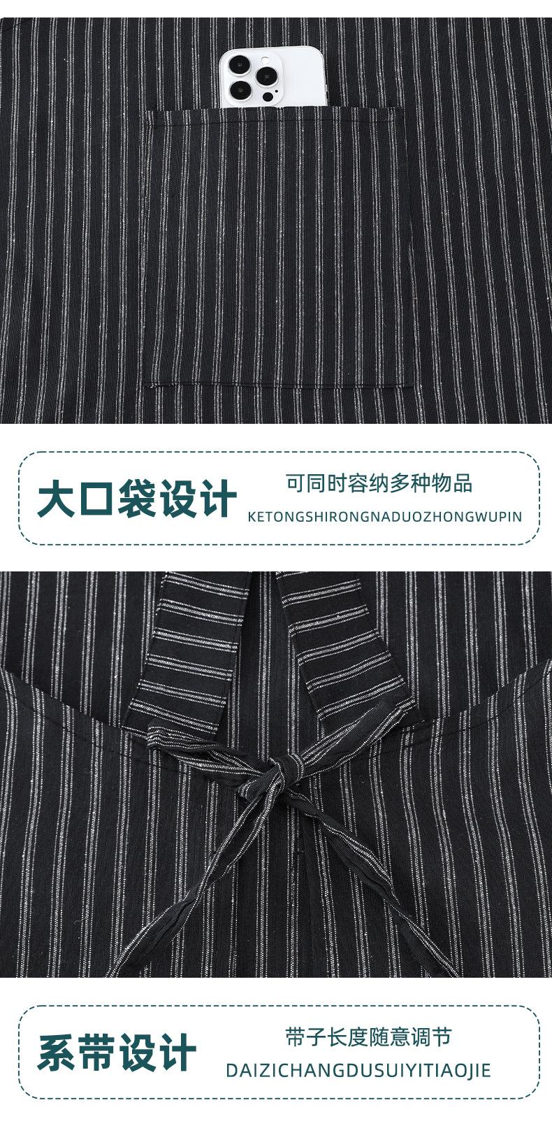 Product Introduction of Apron Polyester Cotton Lightweight Breathable Small Short Apron Work Clothes Printing Printing Korean Style Unisex 5