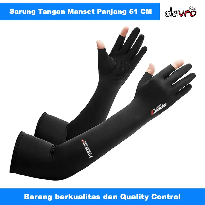 Sarung Tangan Panjang Manset Sleeve Two Fingers Sunscreen - YXST SP10 0