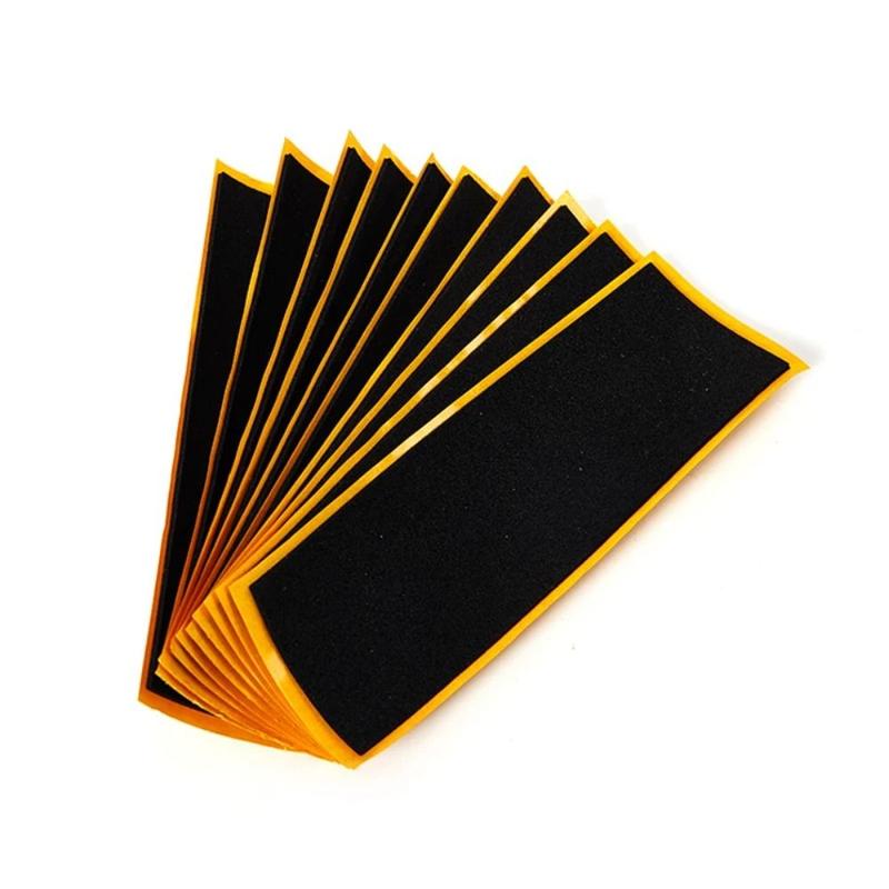 Product Introduction of 1/10Pcs Durable Foam Grip Fingerboard Grip Tapes Black Self-adhesive Fingerboard Deck Stickers 110x38mm Uncut Non-slip Stickers 18