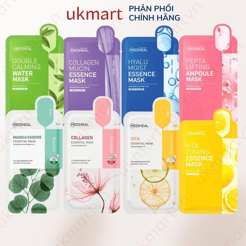 Mặt Nạ Giấy Mediheal Dưỡng Trắng Da Giảm Mụn Phục Hồi Da 24ml/Miếng Mask Skincare Dưỡng Ẩm Da 6