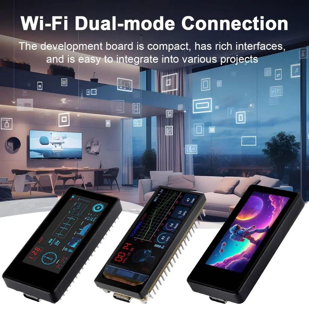 Peoincin Dual-core Processor Development Board Open Source Development Board High Performance 1.91-inch Amoled Display Development Board with Wi-fi and Bluetooth Dual-core