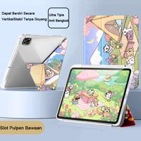 Gambar Cute Cartoon 3+Y Fold Anti-Bend Shockproof Full Coverage Tablet Case with Pencil Slot for iPad gen 10 iPad Air 5 Air 4 iPad Gen 9 Case for iPad Pro 11 12 9  Air 6 2024 10"2 8th 10th 9.7”2024 Pro13”mini6/7 8.3" - HD051, Air1/2 Gen 5/6-9.7" dari LGEE CASE Kota Tangerang 4 Tokopedia
