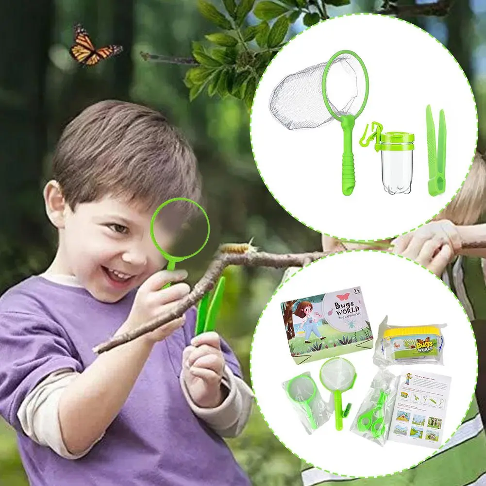 3/5pcs Outdoor Insect Catching Tool Set For Children Insect Observation Box Kids Science Nature B2T0