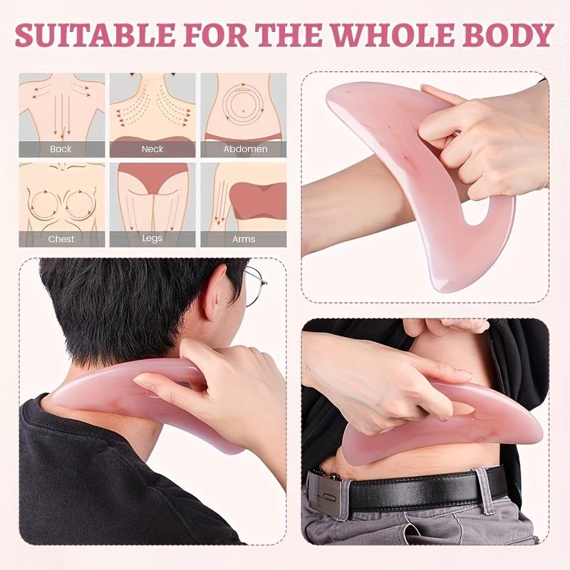 Product Introduction of 1pc Gua Sha Massage Tool With Handle, Resin Larger Gua Sha Scraping Tool, For Back Neck Face Leg Massage 4
