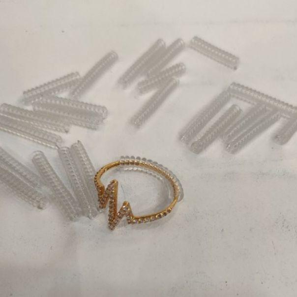 Pengecil Cincin 2cm ECER SATUAN Ring Adjuster Kecilin Peralatan Perlengkapan Tools Stuff Adjusting Pengatur Kecil Perhiasan Accessories Aksesoris Alat Perhiasan Jari Tangan Pas Ukuran Karet Gulung Murah Termurah Finger Small Size