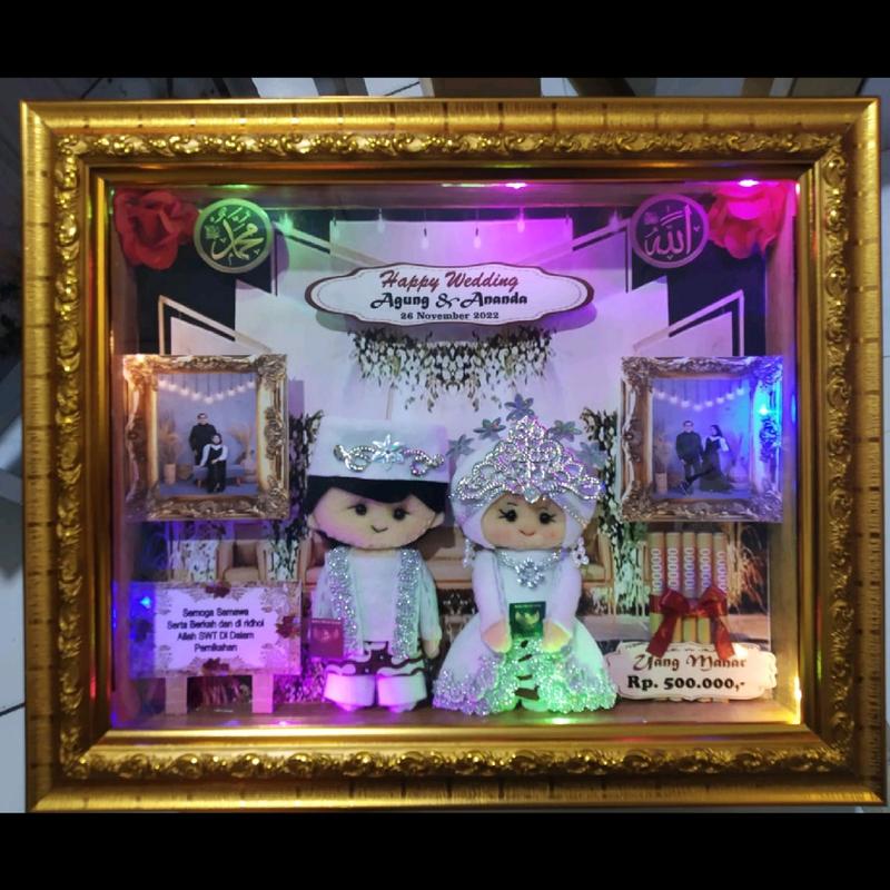 Bingkai mahar pengantin Sunda frame kaca - Shop | Tokopedia