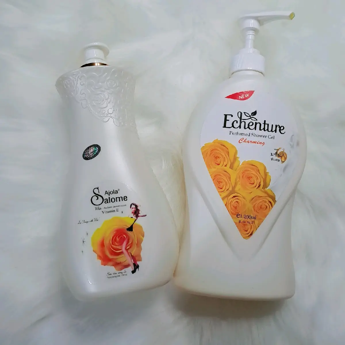 Combo 1 Sữa tắm Bông Hồng Vàng 1200ml + 1 Sữa tắm Enchenture Thái 1200ml