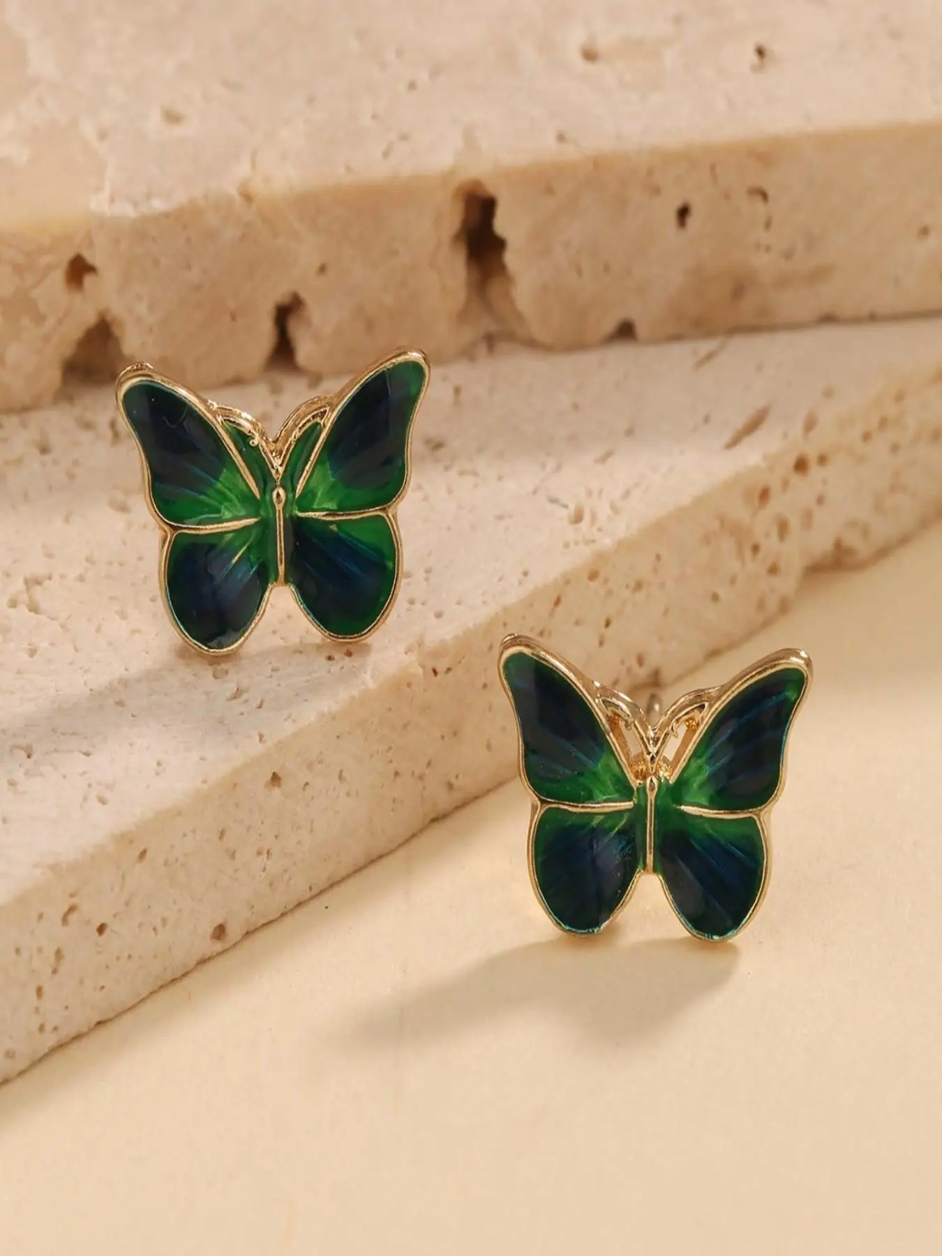 Butterfly Design Stud Earrings, Fashionable Jewelry for Women, Trendy All-match & Exquisite Jewelry for Birthday Gift