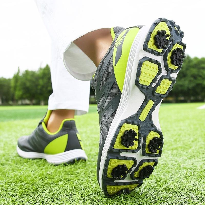 Product Introduction of New Men's Golf Shoes Lightweight Breathable Wear-resistant Low-top Waterproof Casual Sports Shoes Non-slip Removable Spikes XZ25053 16