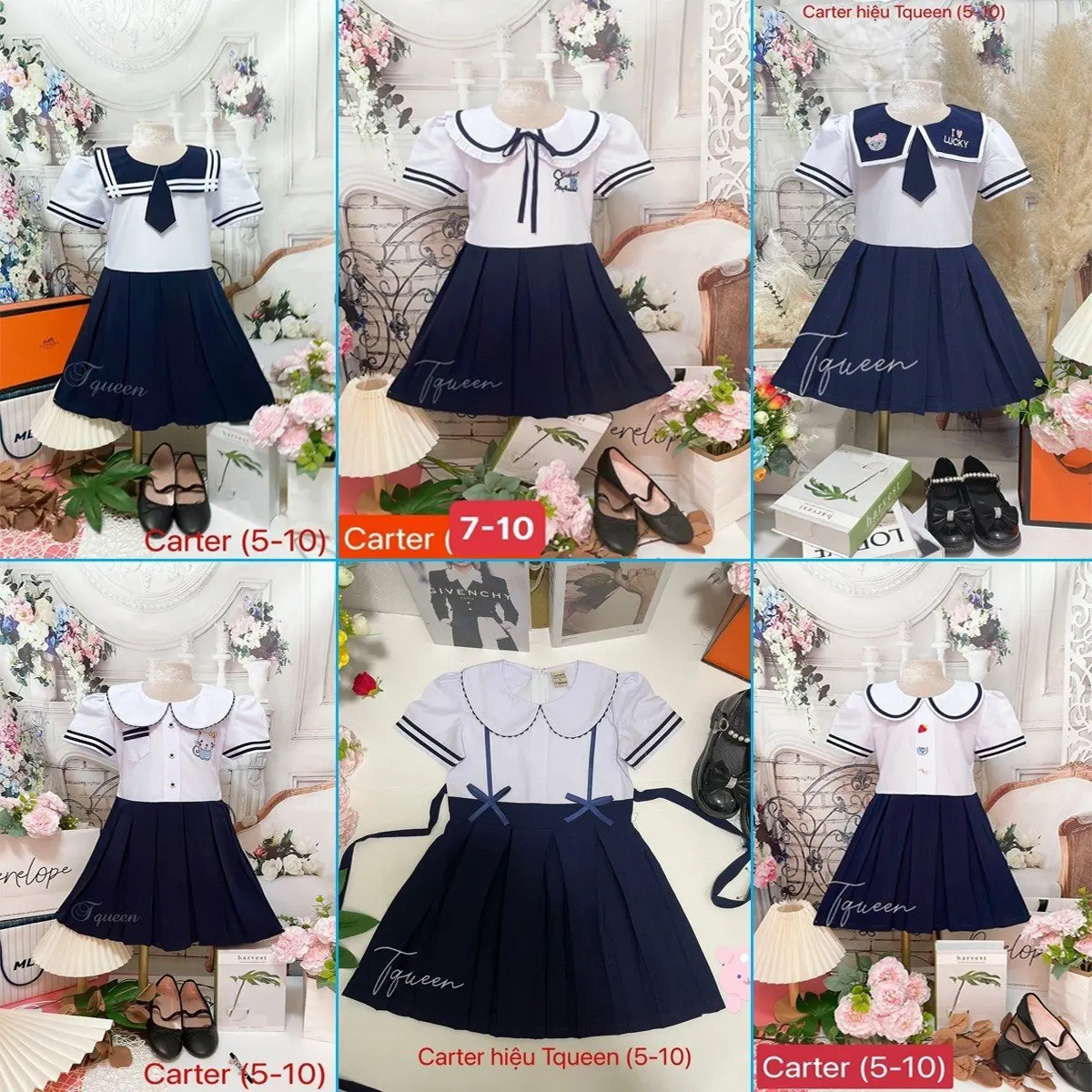 Đầm học sinh cấp 1 - Đồng phục học sinh tiểu học cao cấp - Danangsale