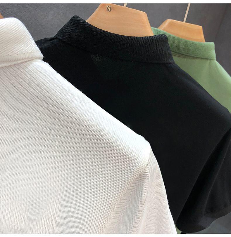 Product Introduction of No.1 Short-Sleeved T-shirt Men's Polo Shirt Summer New High-End Lapel Versatile Half Sleeve T-shirt Fashion Brand Printing T-shirt Menswear Top Human Casual Short Sleeve 5