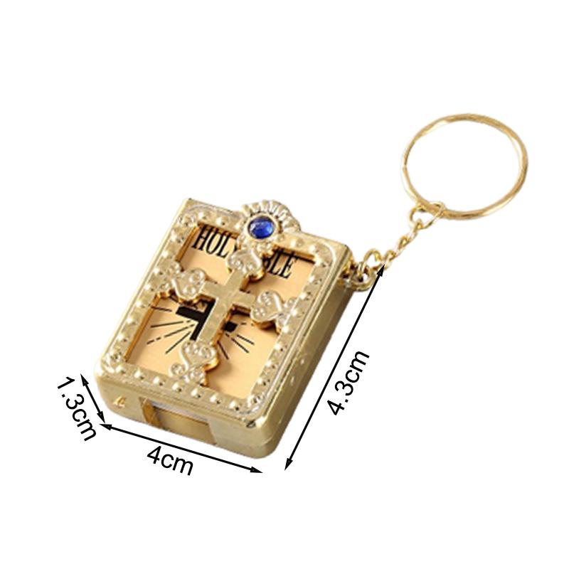 Product Introduction of Exquisite Design Miniature Portable Bible Keychain For Christians 0