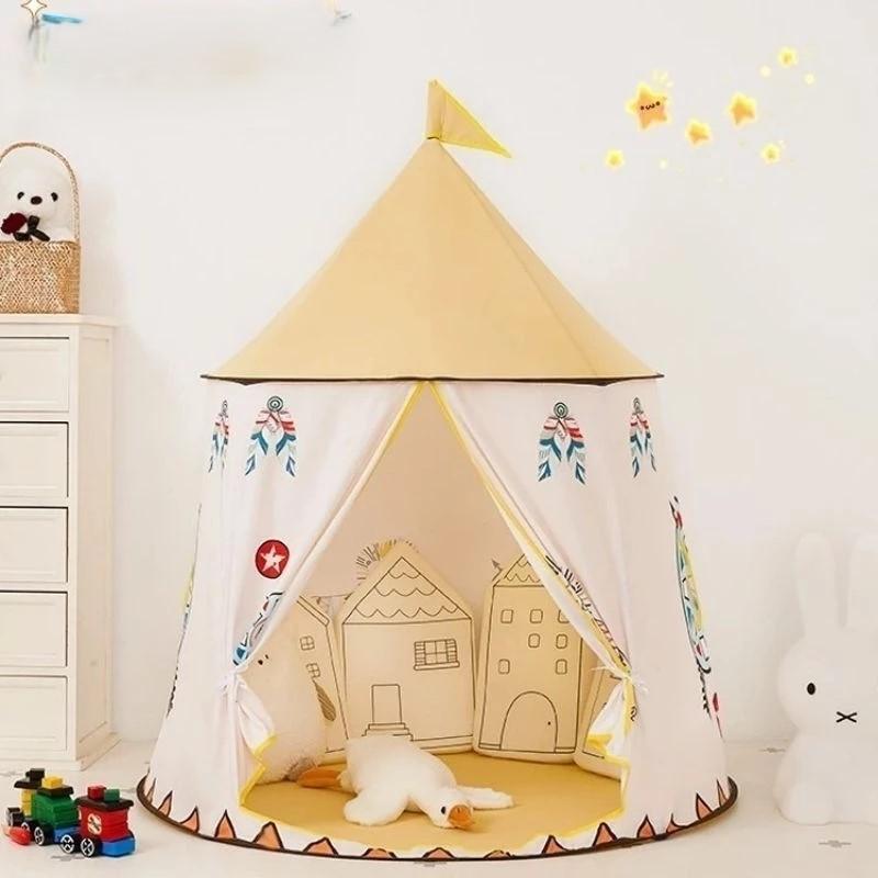 Lều Thổ Dân, Lều Vải Cho Bé Bằng Khung Thép, Nhựa PVC Chắc Chắn, Vải Bền Đẹp.