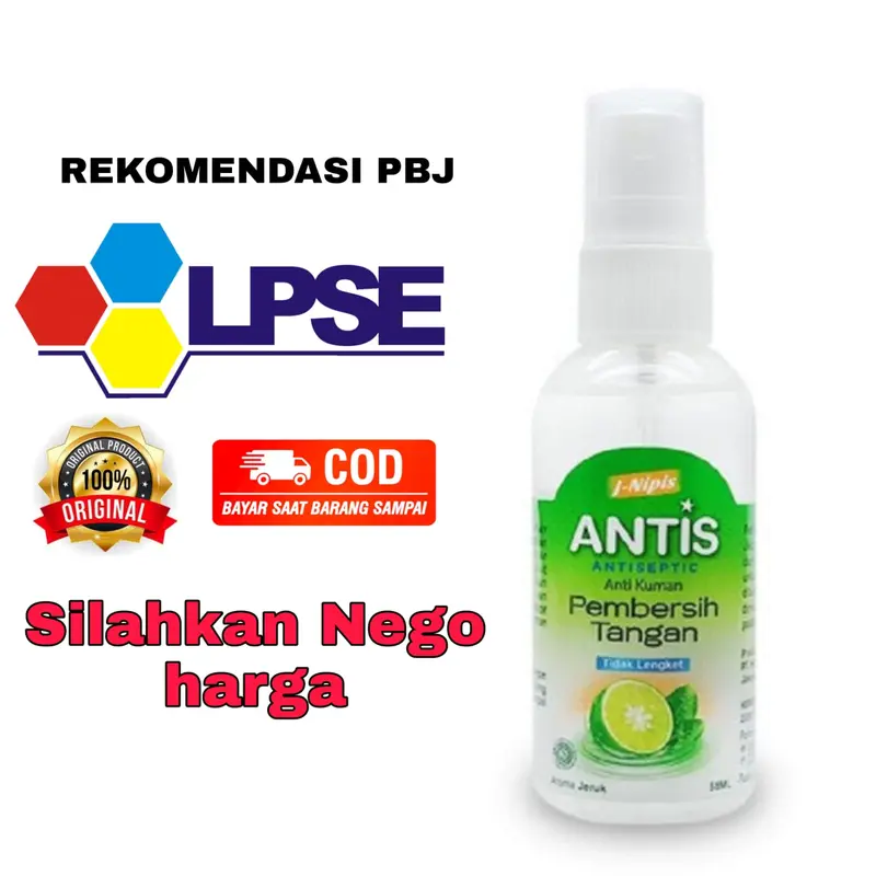 Hand sanitizer ANTIS 55 ml spray aroma jeruk nipis segar pembersih tangan 0