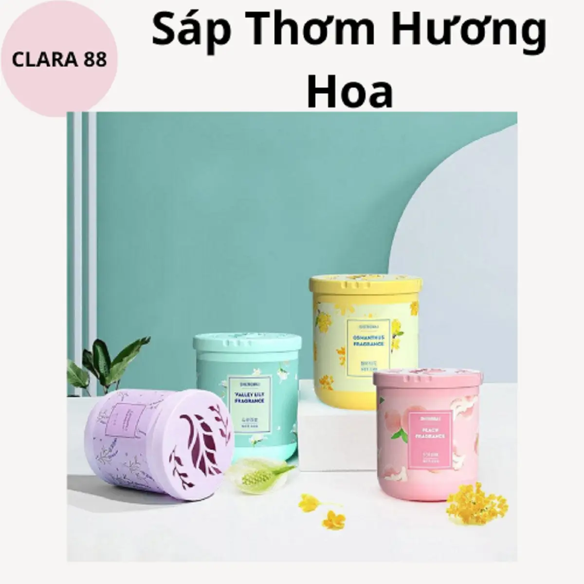Sáp Thơm Phòng Hương Nước Hoa - Sáp Khử Mùi Nhà Vệ Sinh, Phòng Ngủ, Ô tô 6 Mùi Hương 88408