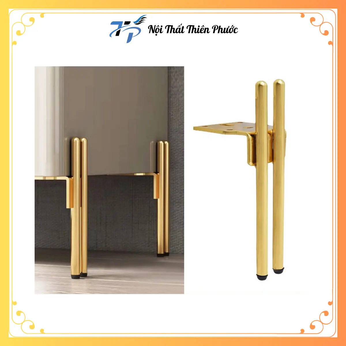 Chân Ghế Sofa Phong Cách  Bắc Âu, Chân Bàn Ghế Hình Đôi Đũa Tải Trọng Lớn, Chân Kim Loại Cao Cấp
