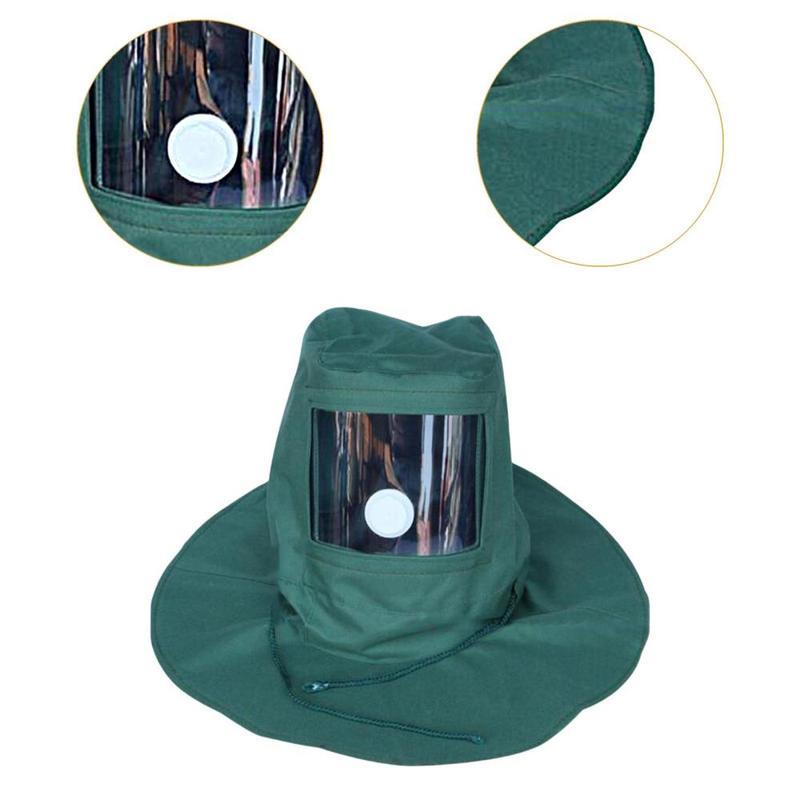 Sand Blasting Mask Breathable Valve Design Sand Blasting Hood Anti Dust Hood for Polishing Cutting Spraying Sanding Cement Plant 1