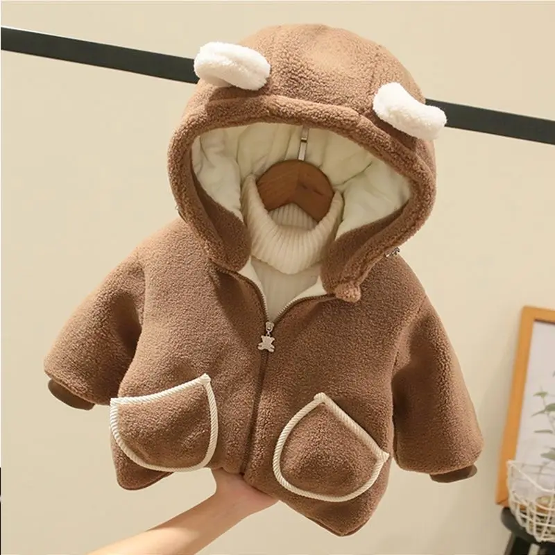 ÁO KHOÁC LÔNG CỪU LÓT NỈ DÀNH CHO BÉ TỪ 5-18kg(siêu dày) 2