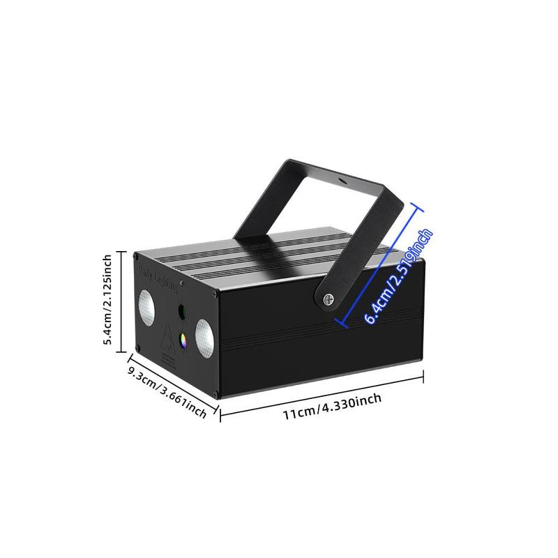 USB Powered 3 In 1 LED Stage Light, Audio Event Disco Light, RGB Projector Party Light With Remote Control For Karaoke Bars Nightclubs Birthday 1