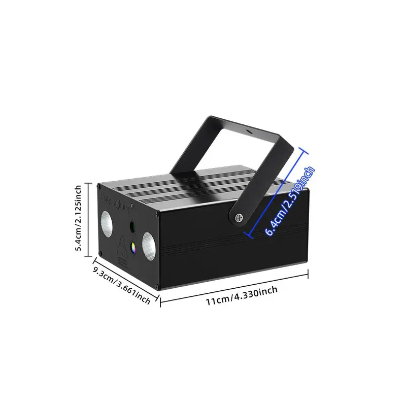 USB Powered 3 In 1 LED Stage Light, Audio Event Disco Light, RGB Projector Party Light With Remote Control For Karaoke Bars Nightclubs Birthday 1