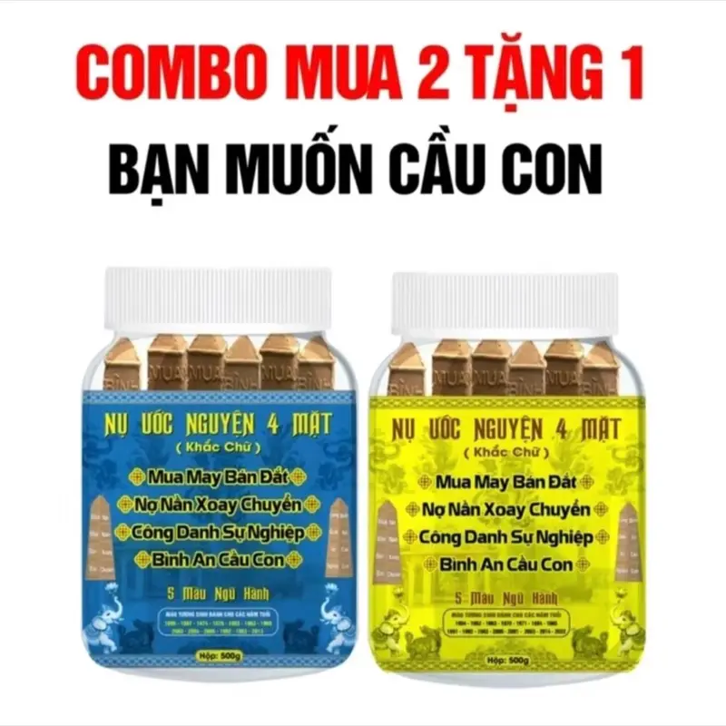 [ mua 2 tặng 1 ] NỤ ƯỚC NGUYỆN 4 MẶT MAY MẮN THU HÚT TÀI LỘC 5