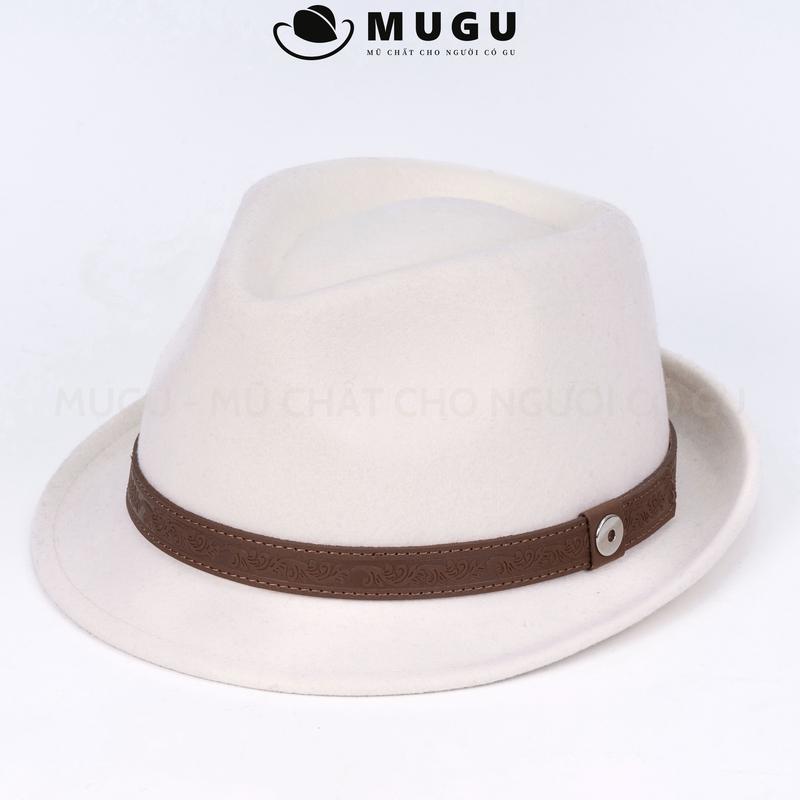 Mũ Phớt Nam Lông Cừu Úc 100% Cao Cấp LC14 - Mũ Fedora Nam Hàng Hiệu Nhập Khẩu | MUGU [TẶNG KÈM HỘP CAO CẤP] Hat Cap