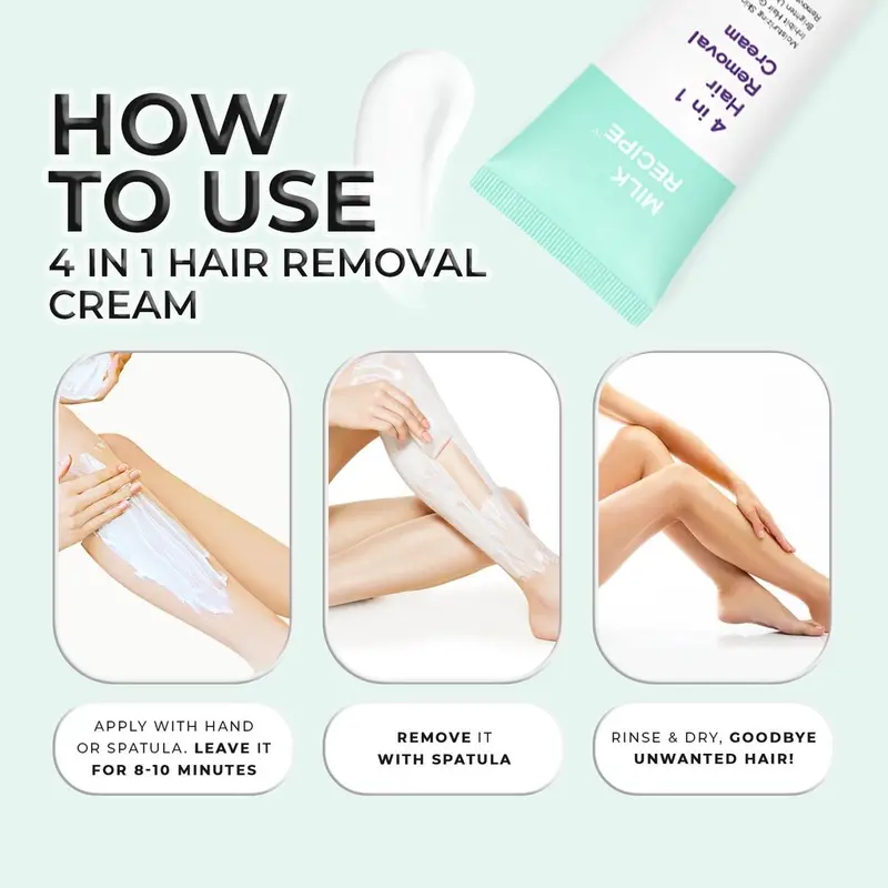 Milk Recipe 4 in 1 Hair Removal Cream 70g | Krim Pengilang Bulu Perontok 3
