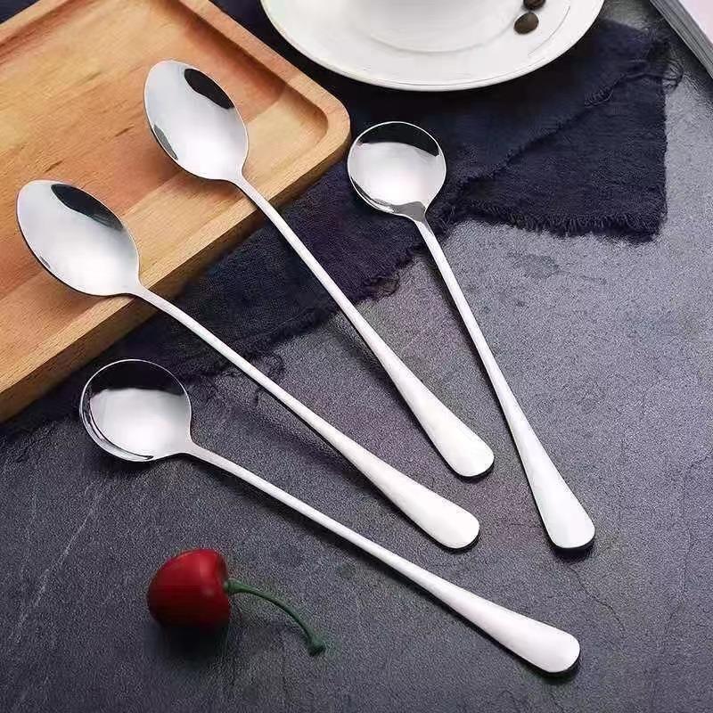 Product Introduction of 8Pcs Stainless Steel Long Handle Ice Tea Spoons Coffee Ice Cream Stirring Spoon Pointed Smooth Kitchen Accessories 17