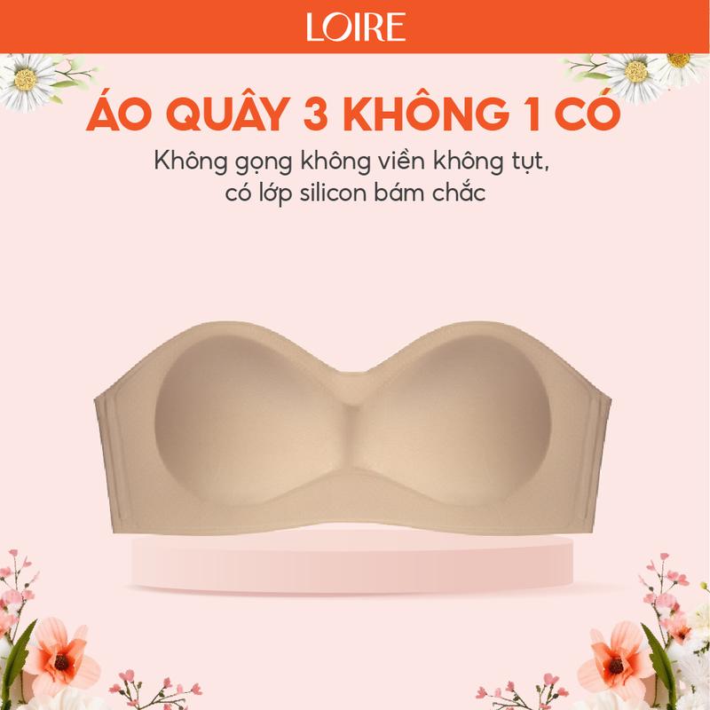 Áo Lót Không Dây Tàng Hình Loirechic Cúp Ngang, Bản Lưng Lớn, Chống Trượt, Không Gọng BRQ161 Bra Nữ Women