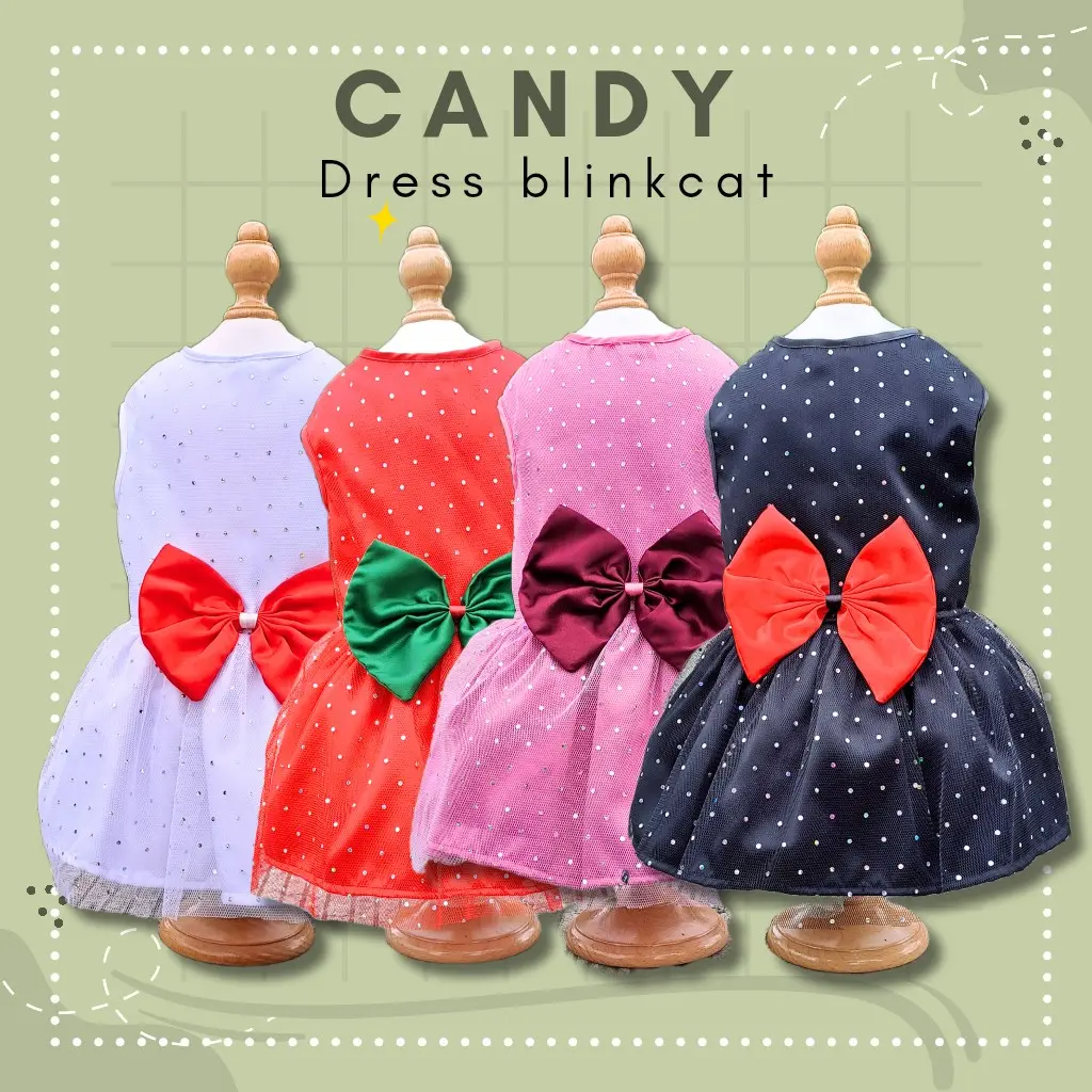 CANDY - Dress kucing blinkcat lucu untuk kucing dan anjing
