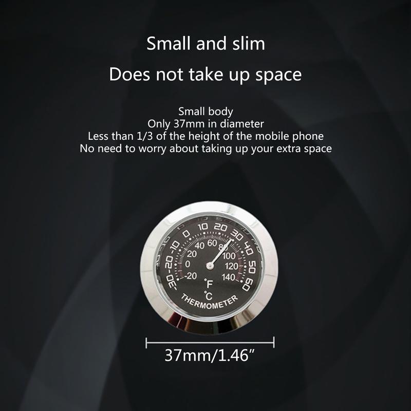 Product Introduction of Round Thermometer Temperature Monitor Humidity Gauge Range -30-60℃ for Auot Car 0